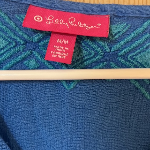 Lily Pulitzer Tunic Blue and Green Size Medium​ - Picture 2 of 5